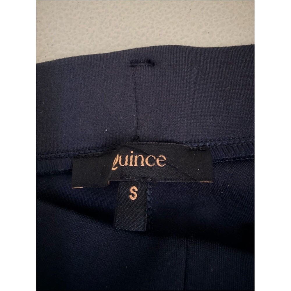 Quince Ultra Stretch Ponte Straight Leg Pants Size Medium Navy Ankle Length - Picture 7 of 10